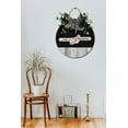 thumbnail image 4 of Music Is Home Front Door Sign Funny Wreaths Hanging Wooden Plaque Decoration Round Rustic Wood Farmhouse Porch Decor for Home Front Door Decor, 11 x 11 Inch, 4 of 5