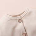 thumbnail image 5 of Dadaria Baby Girls Bodysuits 0-12M Newborn Infant Baby Boys Girls Solid Single Breasted Romper Jumpsuit+Hat Outfits Beige 80,Boys Girls, 5 of 9