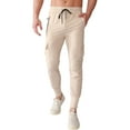 thumbnail image 1 of Zszcpp Jogging Pants For Men Pocket Stretch Woven Running Training Leg Cinching Drawstring Work Sports Lounge Trousers Casual Trouser, 1 of 4
