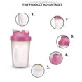 thumbnail image 1 of 600ml Shaker Bottle Sports Whey Protein Mixing Bottle With Stirring Ball Bot Cup, 1 of 4