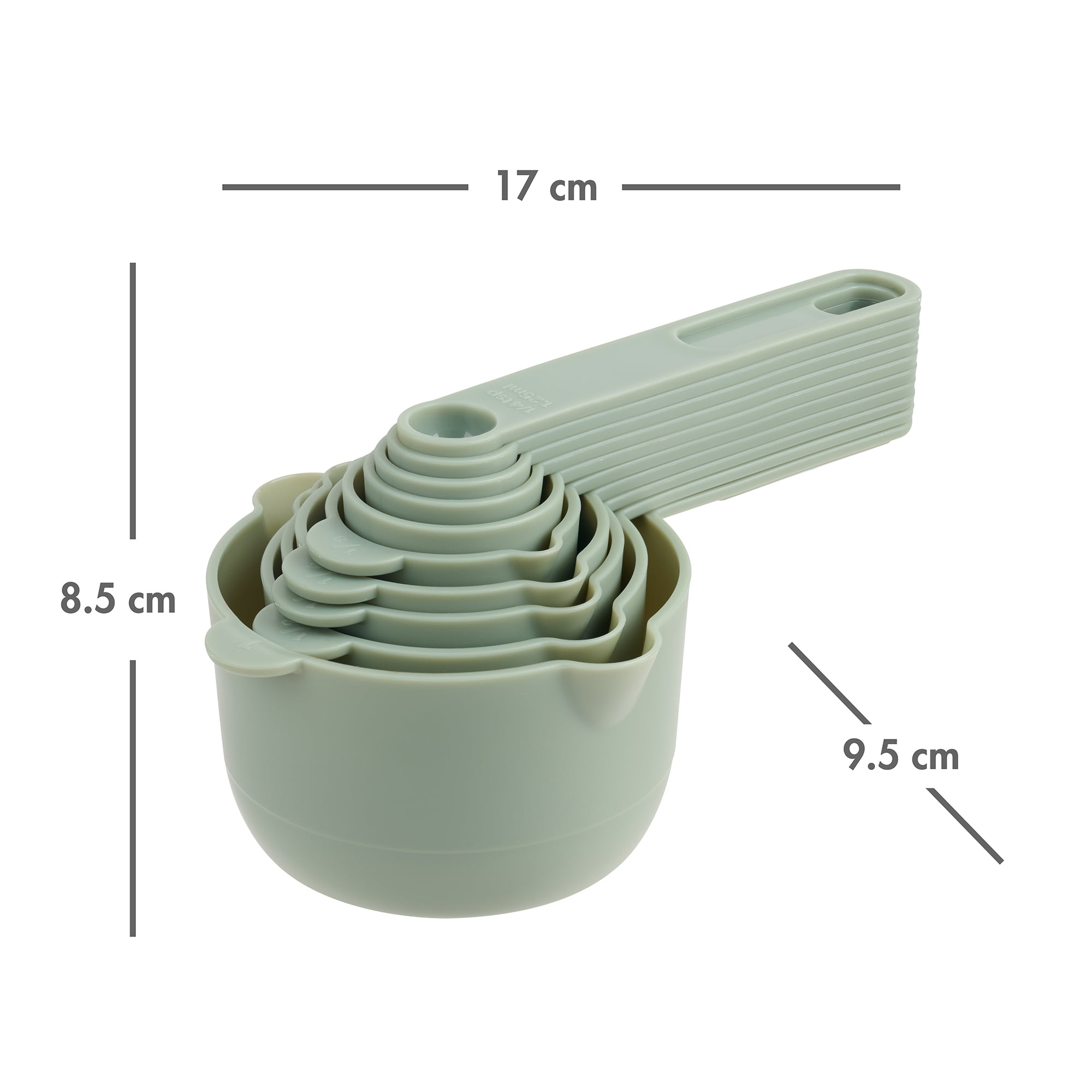 Way-to-Celebrate 10PC Measuring Cups and Spoon Set - Green
