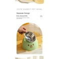 thumbnail image 3 of Dog & Cat Food Bowl Non-Slip Wide Shallow Pet Dish for Whisker Fatigue Relief Plastic Raised Tilted 15 Degrees Elevated for Cats and Small Dogs (Green & Steel Bowl), 3 of 9