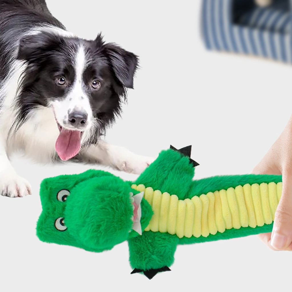 Stuffless Puppy Training Toy Squeaky Snake Designs Soft Rope Plush Chew Interactive Pull Toy For Mental