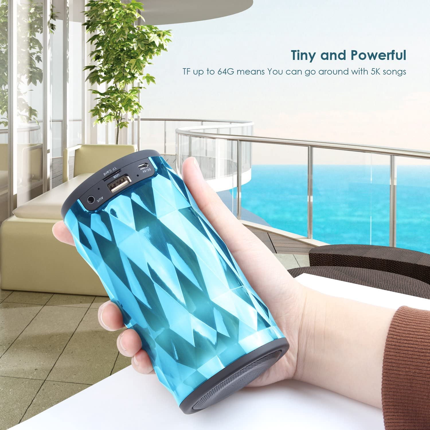 LED Bluetooth Speaker,Night Light Changing Wireless Speaker, Portable Wireless Bluetooth Speaker 6 Color LED Themes,Handsfree/Phone/PC/MicroSD/USB Disk/AUX-in/TWS Supported