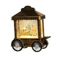 thumbnail image 4 of Bola de nieve navideña con música, decoración navideña brillante, caja de música navideña para Ciervo tirando de un carro, 4 of 9