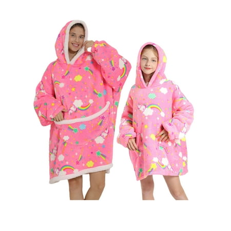 

Gwiyeopda Oversized Hoodie Blanket Gifts for Women Adult Men Kids Girls Wearable Comfortable Fleece Hoodie