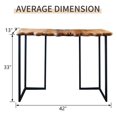 thumbnail image 2 of Drevy Cedar Wood Live Edge Console Table 13" D x 42" W x 33" H, 2 of 4