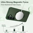 thumbnail image 2 of CASEFIV for Samsung Galaxy S24 Plus Case,with Magnetic Invisible Stand [Military Drop Protection] [Compatible with MagSafe] Shockproof Slim Translucent Anti-Slip,Green, 2 of 8