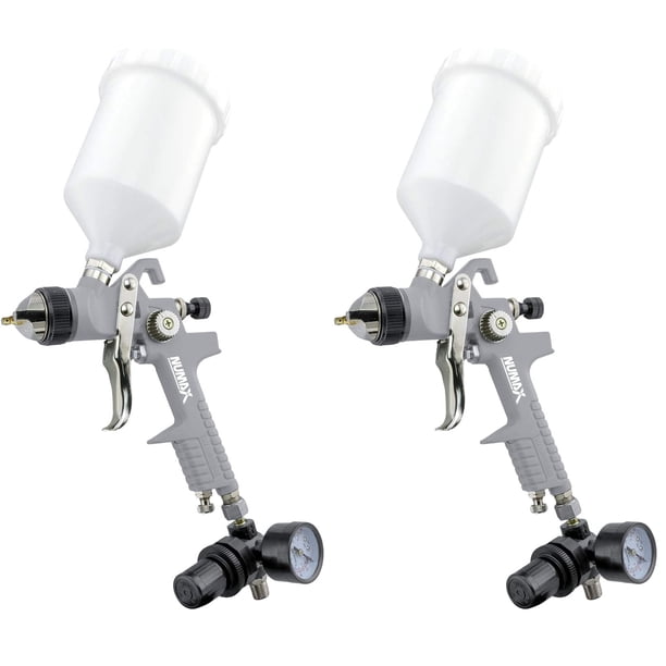 Pistola de Pintura Pneumática NuMax SPS14 com Bico de 1,4 mm HVLP e Copo Plástico de 600 cc (Pacote com 2)