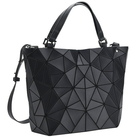 Women Tote Bag Handbag - PU Leather Shoulder Bag Geometric Diamond Lattice Ladies Crossbody Bag with Adjustable Handle And Large Storage, (Best Way To Store Handbags)