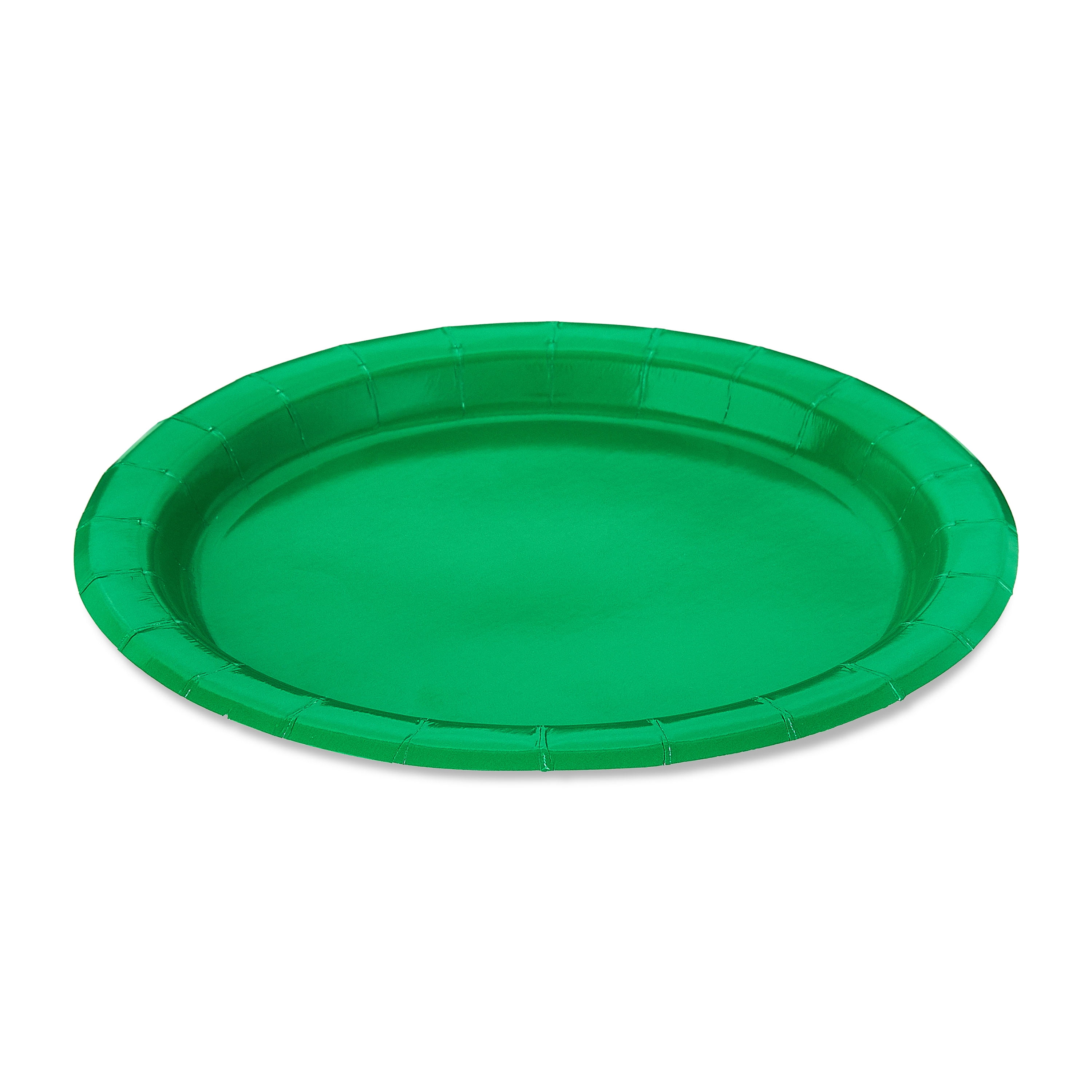 Disposable Paper Plates, 7", Green, 24 Count, by Way To Celebrate