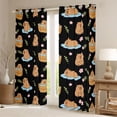 thumbnail image 2 of Castle Fairy Cute Capybara Blackout Curtains Set of 2 (52x84 Each),Animal Window Curtains, 2 of 6