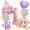 1, variant on 7pcs Castle Princess Car Balloon Set with 32-inch Pink Number Balloon for Birthday and Princess Themed Parties