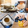 thumbnail image 4 of Blue and Grey Abstract Art Artwork Kitchen Oven Mitt and Pot Holder Sets 2 Pcs for Baking, Cooking and Grilling, Heat Resistant Up To 392 °F, 4 of 7