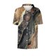 thumbnail image 2 of TaTaai Women's Random Print Short Sleeve Button Front Collared Shirt Top Loose Fit Summer Casual Blouse Versatile Plus Size Gift, 2 of 6