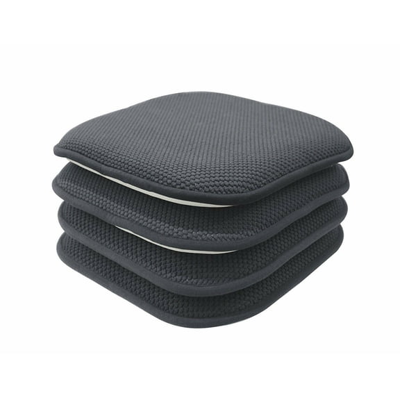 Premium Memory Foam Non-Slip Ultra Soft Chenille Surface Chair Pad Cushions - Assorted Colors