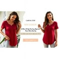 thumbnail image 4 of Traleubie Womens Plus Size Tunic Tops Short Sleeve Casual Floral Henley Shirts L-4XL, 4 of 6