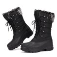 thumbnail image 2 of Pennysue Women's Mid-Calf Snow Boots Black Warm Faux Fur Lined Winter Boots Insulated 6M, 2 of 7