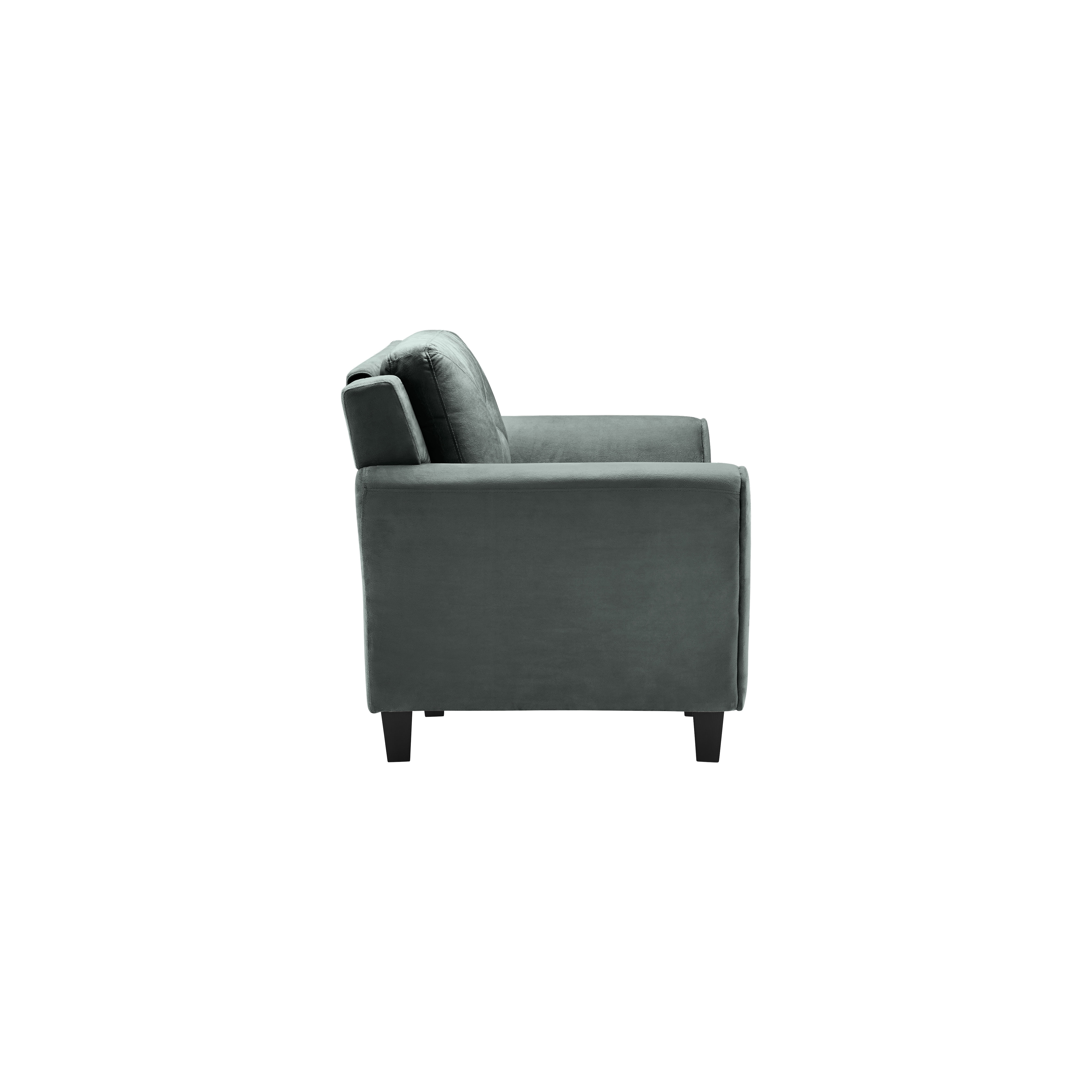 Lifestyle Solutions Taryn Club Chair, Dark Gray Fabric