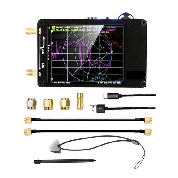 Vector Network Antenna Analyzer 50KHz-1.5GHz MF HF VHF UHF With SD Card Slot Up To 32G Support RTC Spectrum Analyzer ,Signal Generator