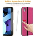 thumbnail image 3 of DTTO iPad Air 5th/4th Case, Premium Leather Business Folio Stand Cover with Built-in Apple Pencil Holder - Auto Wake/Sleep and Multiple Viewing Angles for iPad 10.9 Inch 2020/2022, Rose Red, 3 of 7