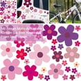 thumbnail image 4 of 2 Pcs d'Autocollants Fleurs Roses Violettes - style C, 4 of 7