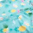 thumbnail image 2 of BONVERANO Baby Girls Swimsuit, Toddler Bathing Suit, Long-Sleeve Zipper One Piece Swimwear with UPF 50+ Sun Protection （pineapple 24-36months）, 2 of 8