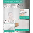 thumbnail image 4 of No Hook Shower Curtain with Snap in Liner, Spring Chrysanthemum Bird Vintage White Hotel Shower Curtains for Bathroom, Washable Shower Curtain Liner Set with Mesh Top Window, 36"x72", 4 of 6