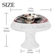 thumbnail image 4 of 4 Pcs Round White Knobs for Kitchen Cabinet Cupboard Dresser Bookcase Roses and Skull Drawer Pulls Handles Home Decor, 4 of 8