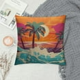 thumbnail image 2 of Nawypu  Hawaii Beach Throw Pillow Cover  Vintage Palm Tree Sun Tropical Island Giant Wave Rectangle Pillow Cases Home Decorative Cushion Cover for Bed Sofa, 2 of 5