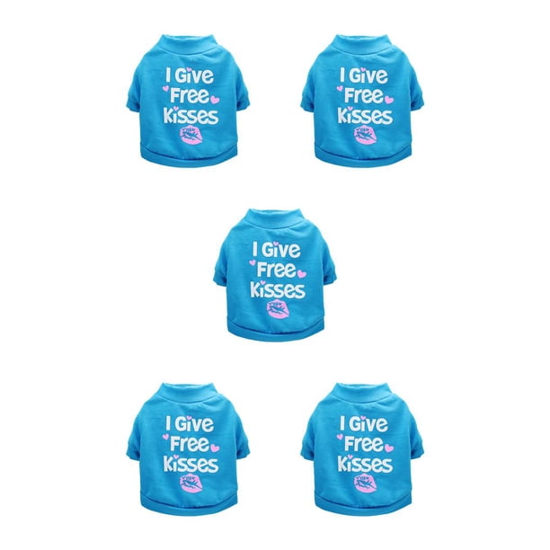 Ropa para perro Methold Camisa Verano Algodón KISS Disfraz Azul L