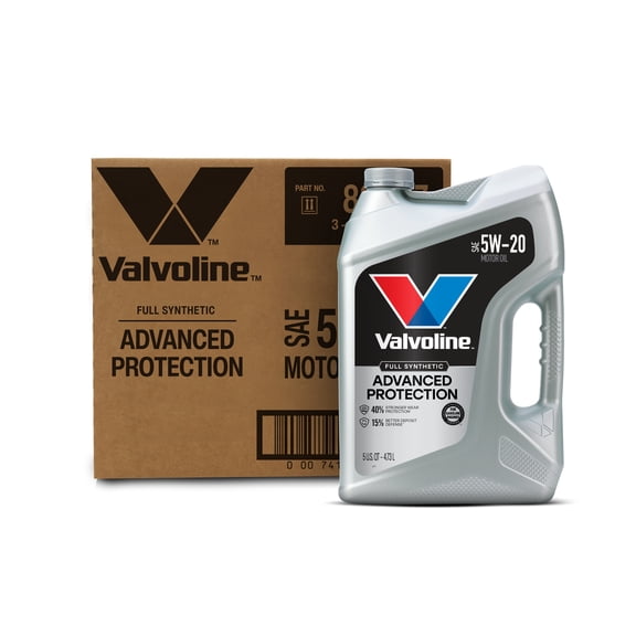Valvoline Advanced Protection Full Synthetic 5W-20 Motor Oil 5 Quart, Case of 3