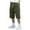 Army Green, variant on Mgmyaa Men's Cargo Shorts Drawstring Elastic Waist Solid Plus Size Over the knee Shorts Loose Casual Pants