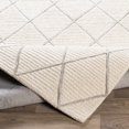 thumbnail image 3 of Hauteloom Vermilion Wool Living Room, Bedroom Area Rug - Contemporary - Ivory, Taupe - 5' x 7'6", 3 of 8