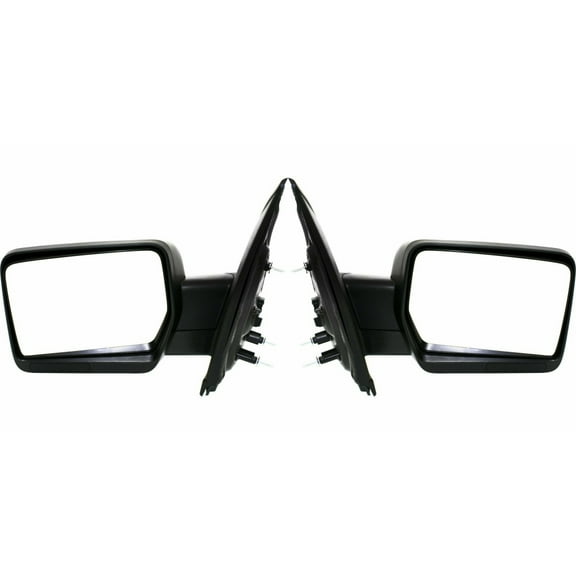 For Ford F-150 2009 2010 Door Mirror Driver and Passenger Side | Pair | Power | Non-Heated | Textured | Replacement For 9L3Z-17683-BB, 9L3Z-17682-BB | FO1320348, FO1321348