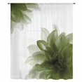 thumbnail image 2 of Sage Green Sheer Curtains 84 Inches Long, Boho Modern Floral Abstract Ombre Leaf White Light Filering Curtains, Breathable Simi Curtain Privacy Drapes for Living Room Bedroom Window Treatment, 2 of 9