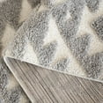 thumbnail image 6 of SAFAVIEH Moroccan Tassel Larry Geometric Shag Area Rug, Gray/Ivory, 3' x 5', 6 of 8