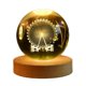 thumbnail image 1 of LUVCLS LQQDREX - Lámpara de noche con forma de bola de cristal 3D de gran tamaño, esferas estelares calmantes, lámpara de esfera de cristal con base de madera, escultura de exhibición de cristal, re, 1 of 7