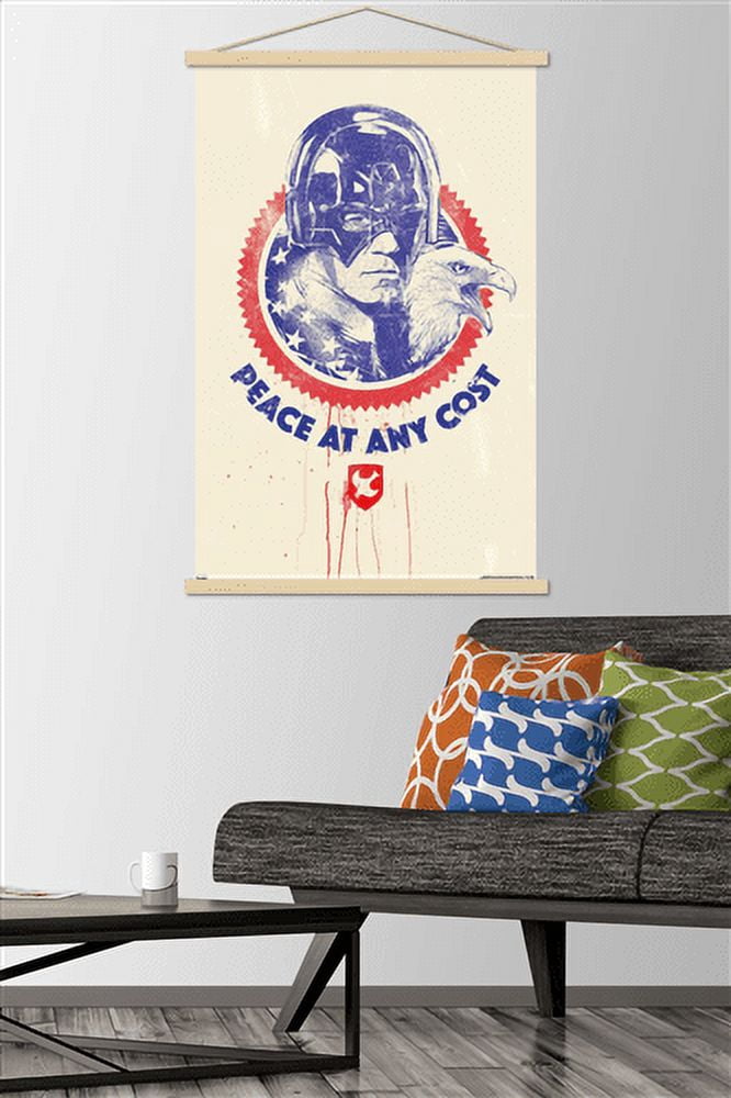 DC Comics TV Peacemaker - Peace at Any Cost Wall Poster with Magnetic Frame, 22.375" x 34"