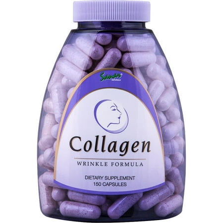 Sanar Naturals Collagen Pills with Vitamin C, E - Reduce Wrinkles, Tighten Skin, Boost Hair Skin Nails Joints - Collagen Wrinkle Formula - Hydrolyzed Collagen Peptides Supplement, 150 Capsules
