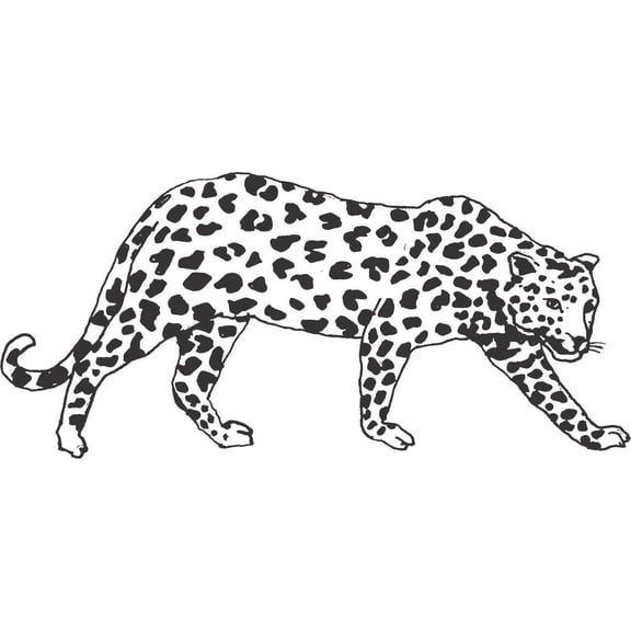 10" x 20" Removable Big Cat Animal Decor Design | Cheetah Cougar Panther Jaguar Leopard Vinyl Wall Art Decoration | DIY Stick And Peel Animal Bedroom Living Room Adhesive Decal Sticker