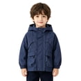 thumbnail image 3 of Toddler Boys Windbreaker Outerwear Baby Lightweight Hooded Zip Raincoats Casual Coat Cute Fashion Coats Windbreaker Jackets, 3 of 6