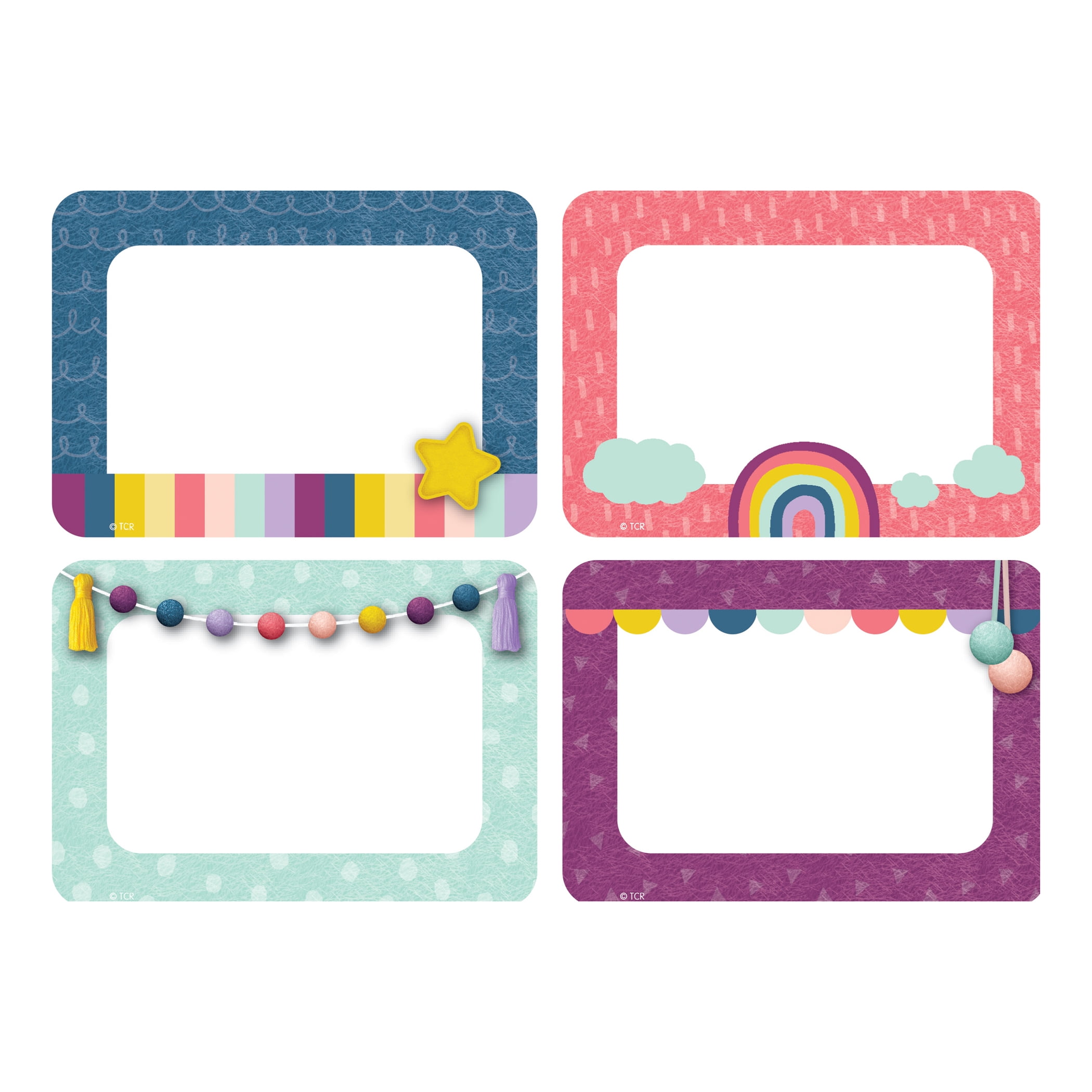 Teacher Created Resources Oh Happy Day Name Tags/Labels - Multi-Pack, 36 Per Pack, 6 Packs