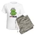 thumbnail image 5 of CafePress - I Love Frogs Women's Light Pajamas - Women's Short Sleeve Print T-Shirt and Pants Light Cotton Pajama Set, 5 of 7