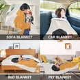 thumbnail image 2 of Yayeee Throw Blanket for Couch Soft Warm 50" x 60" Sofa Chair Bed Decoration, Cartoon Flowers, 2 of 7