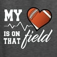thumbnail image 2 of Wild Bobby, My Heart Is On That Football Field, Sports, Men Long Sleeve Shirt, Heather Black, XX-Large, 2 of 4