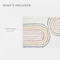 thumbnail image 3 of 100% Cotton Modern Patterned Bath Mat by Comfort Canopy, White Geometric, 24" x 17", 3 of 10