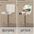 thumbnail image 5 of Housse de Tabouret Extensible, 2 Pcs Housse de Chaise Haute Imprimée pour Bar, 5 of 5