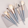 thumbnail image 1 of Nvzi Juego de 10 brochas de maquillaje, para base, polvos, correctores, sombras de ojos, rubor, brochas de maquillaje grises con bolsa de almacenamiento gris, 1 of 4