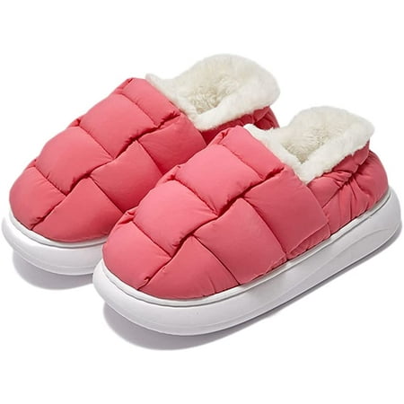 

CoCopeaunt Women s Fuzzy Winter Slippers Ankle Boots Slippers Warm House Shoes Outdoor Indoor Plush Fur Lining